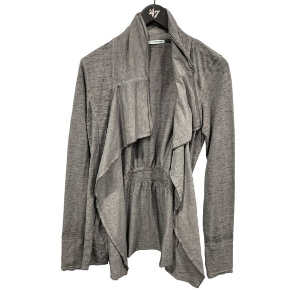 Maurices Draped Open Front Cardigan Women M Long Sleeve Cotton Relaxed Cozy Knit - Picture 1 of 6